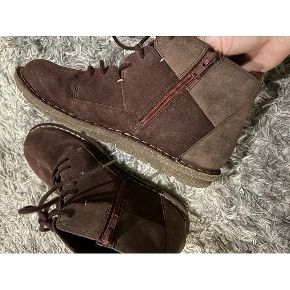 Clark's Tamitha Boots Purple Suede Sz 7 Euc - Picture 5 of 7